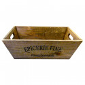 Corbeille en bois rétro Epicerie Fine