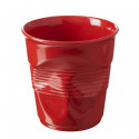 Gobelet froissé expresso en porcelaine couleur rouge piment Revol 8cl Gobelet froissé expresso en porcelaine couleur rouge piment Revol 8cl
