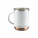Mug Isotherme blanc en acier et céramique 36cl