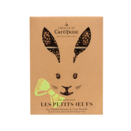 Boîte lapin à œufs praliné noir 134g