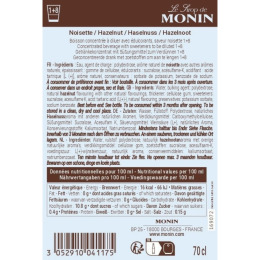 Sirop noisette sans sucre 25cl