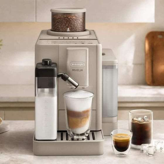 Machine à café grains DELONGHI RIVELIA START FEB 4255.BG BEIGE SABLE