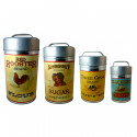 Set de 4 boîtes gigognes en métal au décor rétro Red Rooster