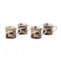 Coffret 4 mugs porcelaine assortis sur le thème du Chocolat