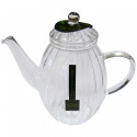 Théière en verre borosilicate forme ovale avec filtre 0,8L