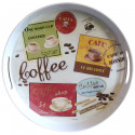 Plateau rond en plastique vintage 38cm