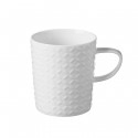 Mug blanc à motifs diamants en relief 45cl
