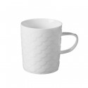 Mug blanc à motifs tuiles en relief 45cl