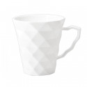 Mug blanc octogonal porcelaine 32cl