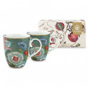 Coffret 2 mugs verts Floral Spring to life Pip Studio 35cl