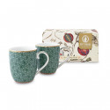 Coffret 2 petits mugs verts Floral Spring to life Pip Studio 28cl