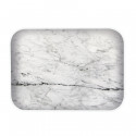 Plateau rectangulaire imitation marbre gris