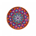Plateau rond en mélamine orange motif Mosaik 35cm