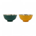 Set de 2 bols vert et jaune Tropical 27,5cl
