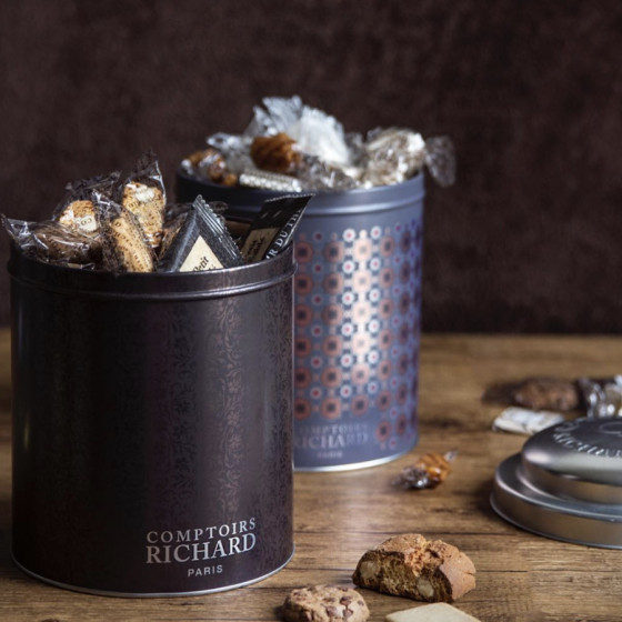 Boîte gourmande garnie de biscuits 390g