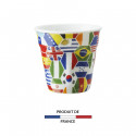 Gobelet froissé expresso drapeaux Nations 8cl