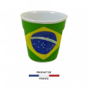 Gobelet froissé expresso drapeau Brésil 8cl